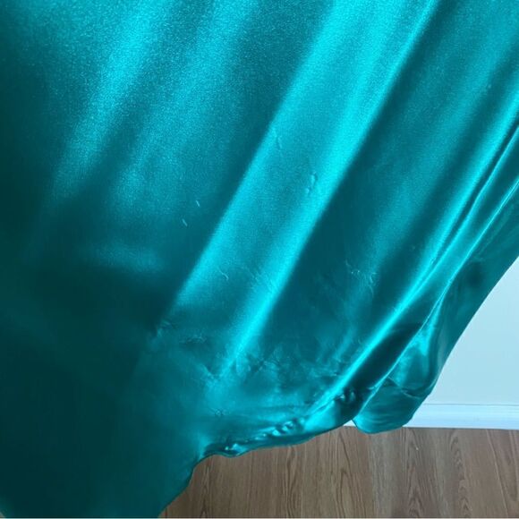 Vintage Morgan Taylor Emerald Green Lace Nightgown Negligee Maxi Dress Size L - Picture 14 of 14